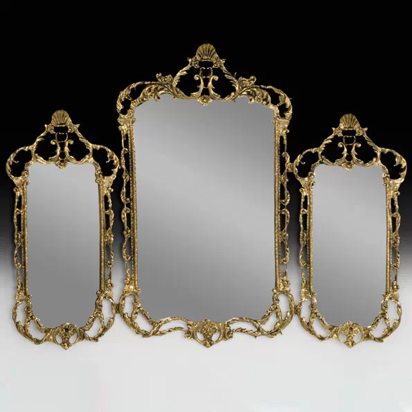 Зеркало настенное 3-х секционное из бронзы