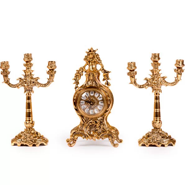 Часы каминные 'Плодородие' с канделябрами