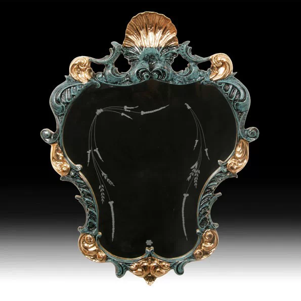 Зеркало настенное 'Принцесса' из бронзы