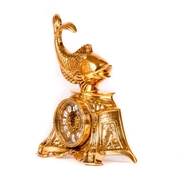 Часы каминные 'Золотая рыбка' с канделябрами