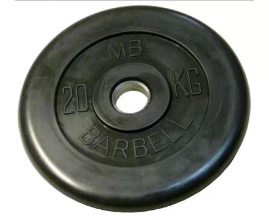 Диск обрезиненный BARBELL MB (металлическая втулка) 20 кг / диаметр 26 мм