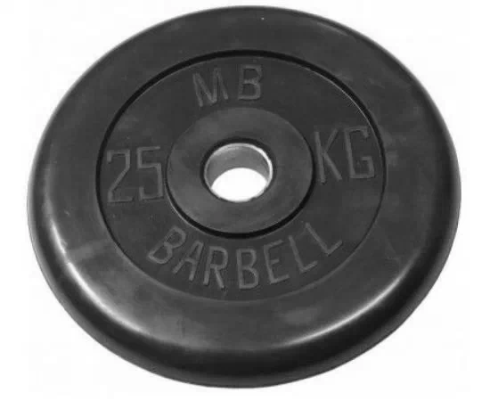 Диск обрезиненный BARBELL MB (металлическая втулка) 25 кг / диаметр 31 мм