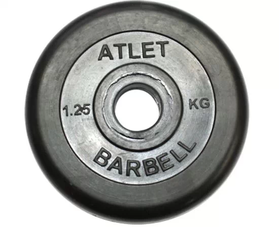 Диск обрезиненный BARBELL ATLET 1.25 кг / диаметр 26 мм