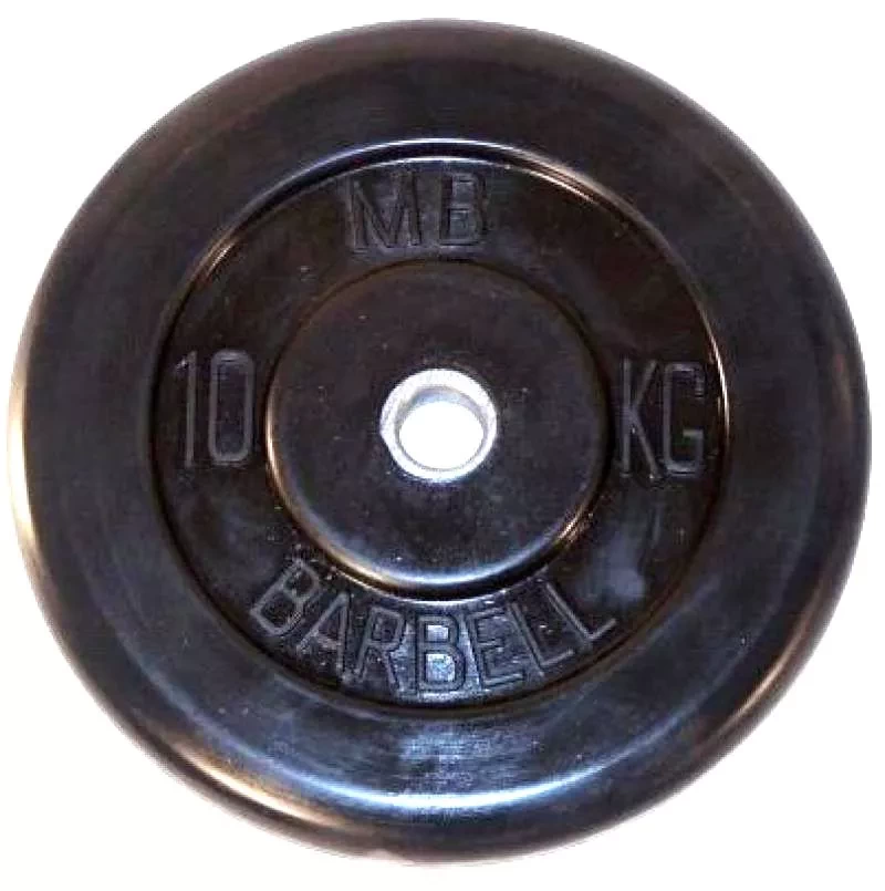 Диск обрезиненный BARBELL MB (металлическая втулка) 10 кг / диаметр 26 мм