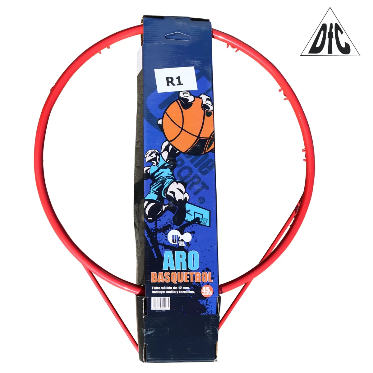 Кольцо баскетбольное DFC R3 45см (18') 2 пружины, оранж/красное